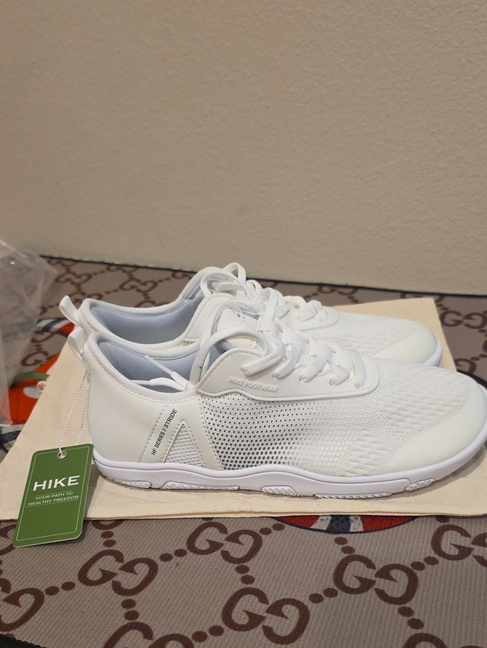 White HIKE Mesh Athletic Sneakers 8- 8.5